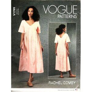 Vogue V1799 Misses L to XXL Rachel Comey Dropped Shoulder Dress Sewing Pattern